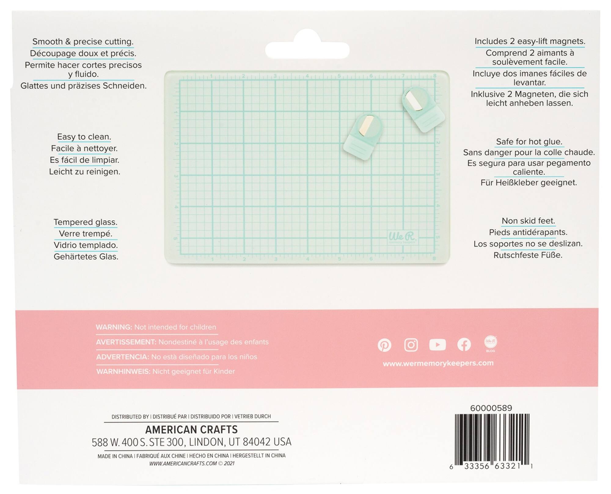 We R Memory Keepers® Magnetic Glass Mats, 3ct.